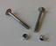 Pair of M5 x 50mm carriage bolts with Nyloc nuts