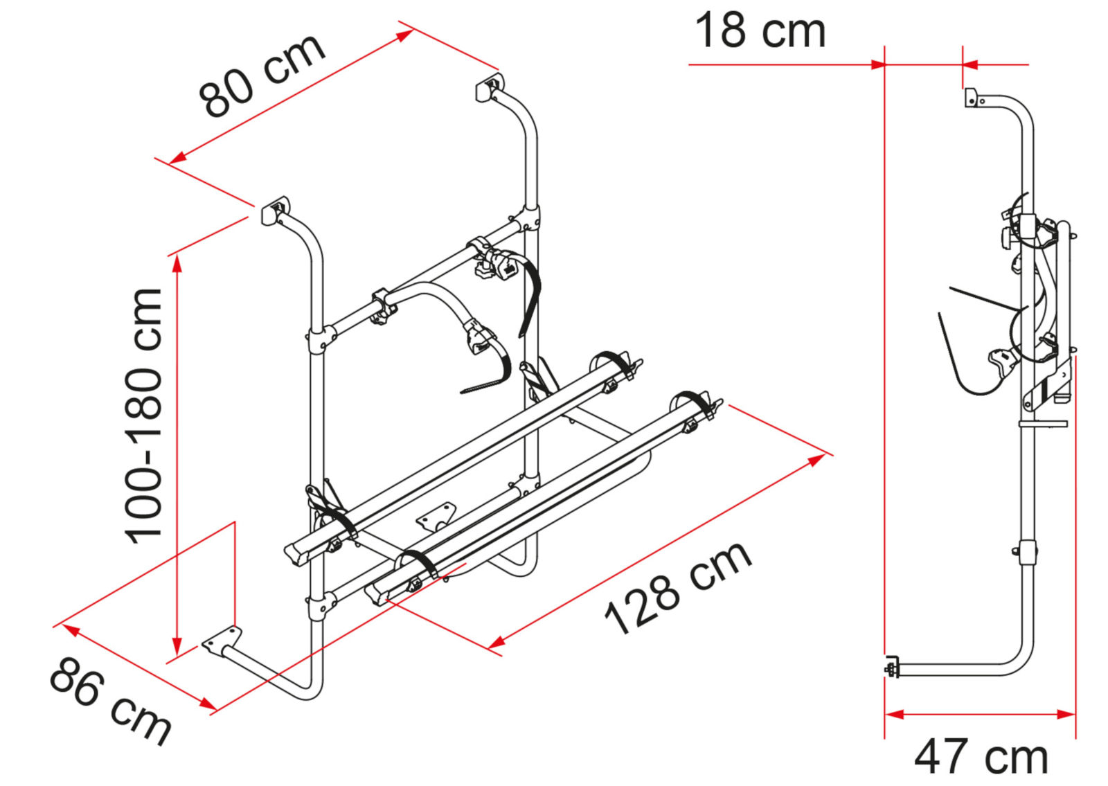 Fiamma CarryBike Caravan Universal the Caravan Universal Cycle Rack