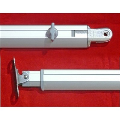 Image shows both ends of the awning leg