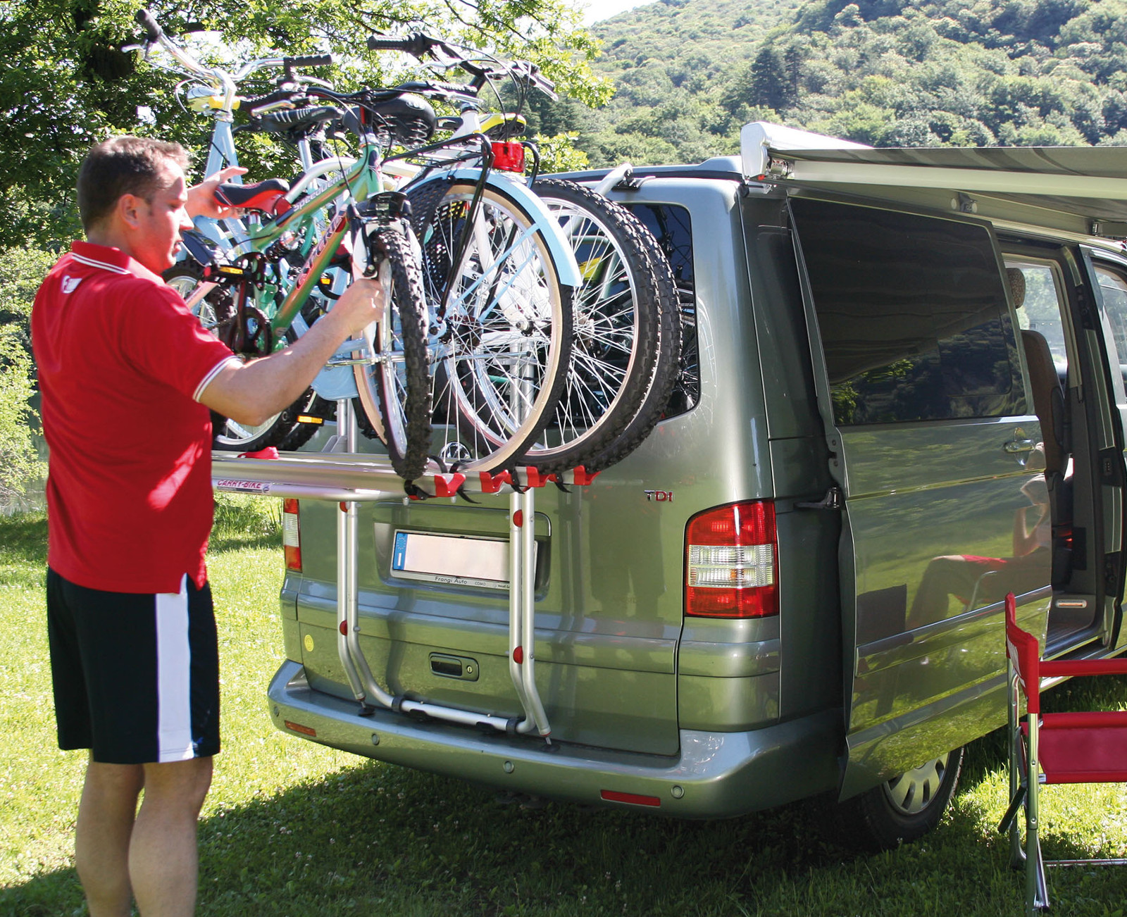 vw caravelle bike rack