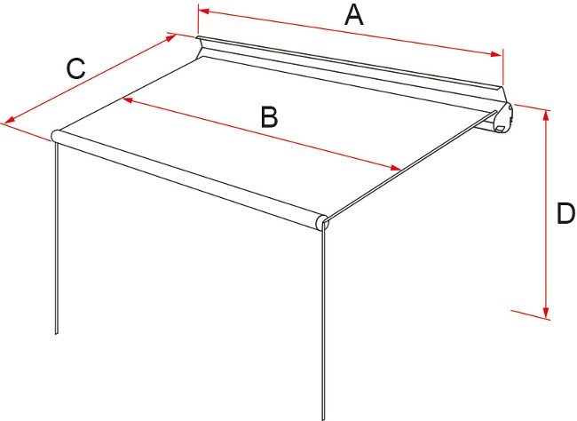 Fiamma F35 Pro canopy dimensions