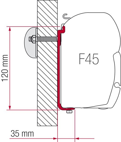 Fiamma Adapter Brackets For Trafic, Vivaro, Primastar – F45 & F70 Awning – 98655-854