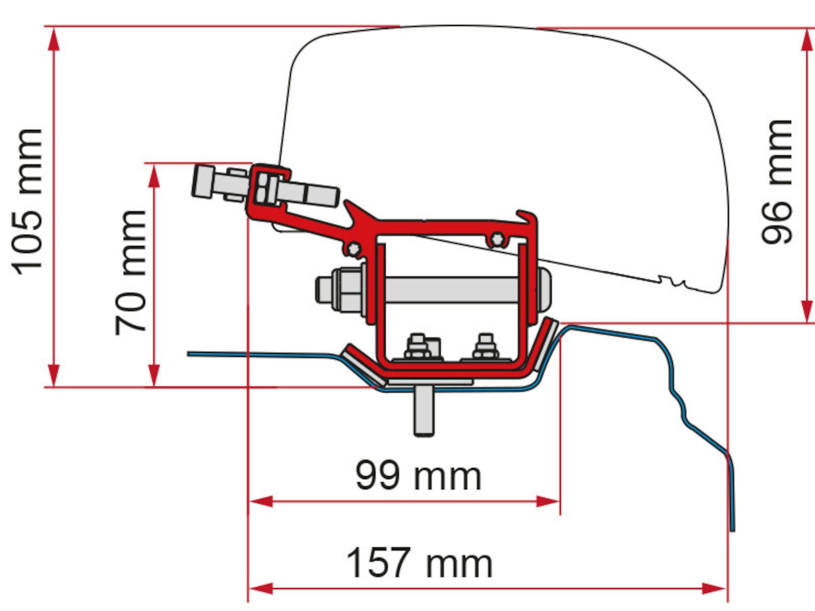 Fiamma Kit F40 Van VW T5 / T6 - RH