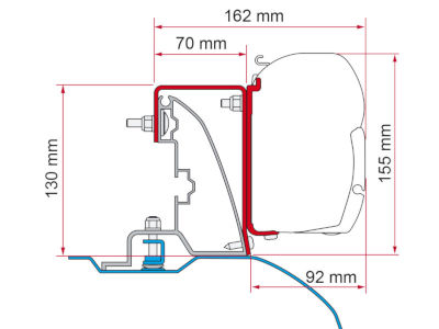 Fiamma Kit Ducato High Roof H2 Roof Rail