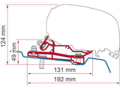 Fiamma Adapter Kit F80 Ford Transit H3 L3 Fiamma Adapter Kit F80 Ford Transit H3 L3