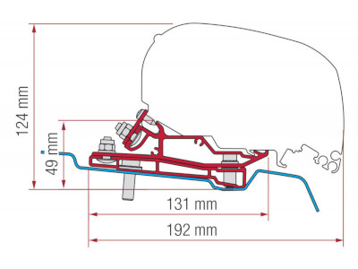 Fiamma Adapter Kit F80 Ford Transit H3 L3