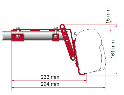 Fiamma Adapter Kit Roof Rail