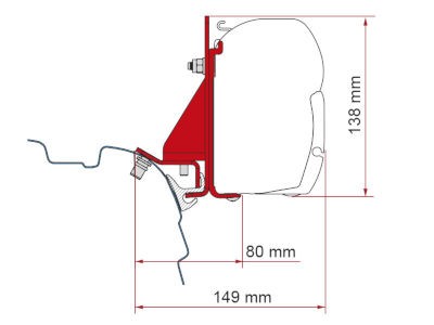 Fiamma Kit Combi Rail Bracket - F45