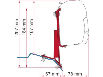 Fiamma Kit Ford Custom - F35 & F45 - Left Side