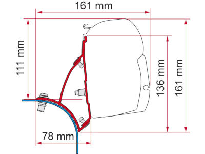 Fiamma Kit F45 T5 / T6 Lift Roof - Deep Black