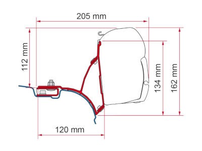 Fiamma Kit F45 VW T5 Transporter Multivan RH