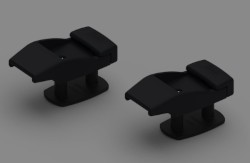 Fiamma Awning Leg Wall Brackets - Plastic Black