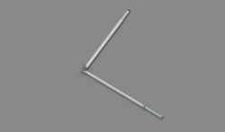 Fiamma CS XL Leg & Rafter Assembly - 360 to 550 Left