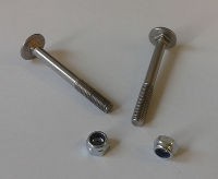 Carriage Bolts Pair - M5 x 50mm
