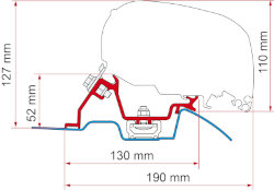 Fiamma Kit F65 / F80 Sprinter with fitted Roof Rail
